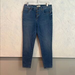 Madewell Blue Skinny Jeans with Stretch
